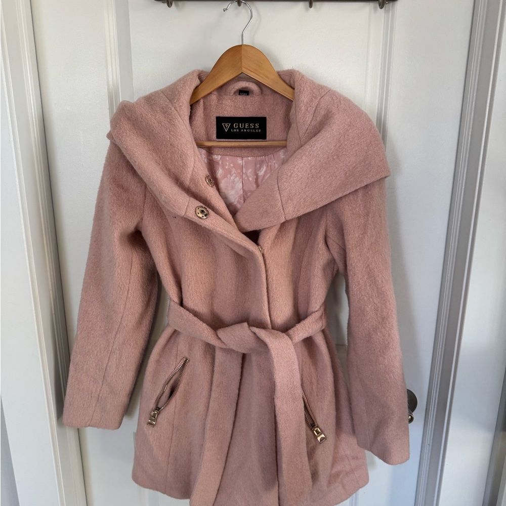 Guess Women's Soft Pink Trench Coat